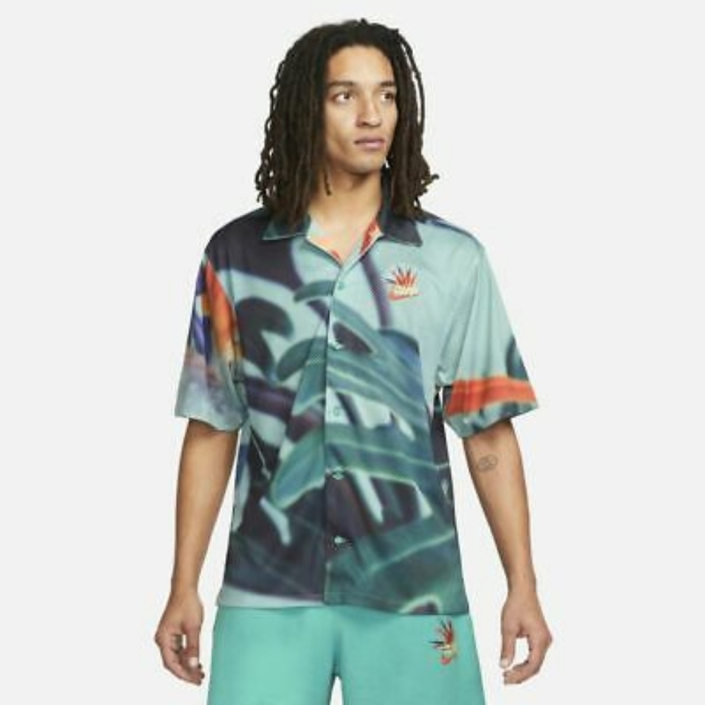 Nike Hawaiian Resort Men's Top Dri Fit Washed Teal
